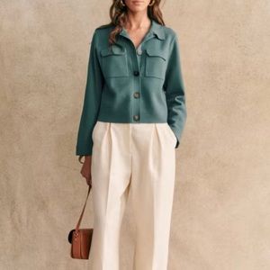 Sézane Betty Cardigan in Sage